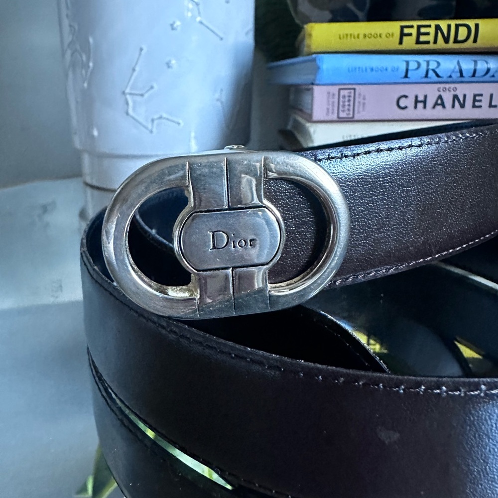 Dior Brown Leather Belt